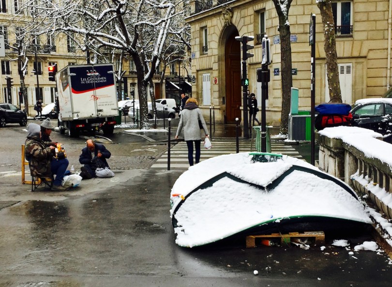 SDF dans les rue de Paris
